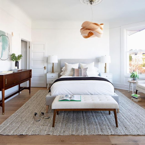 Batch features a raw silk Heritage Duvet by KAILU during a real estate staging installation in San Francisco