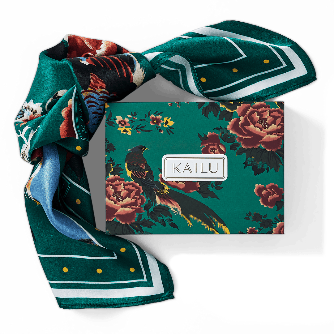 Imperial Bloom Silk Scarf - KAILU