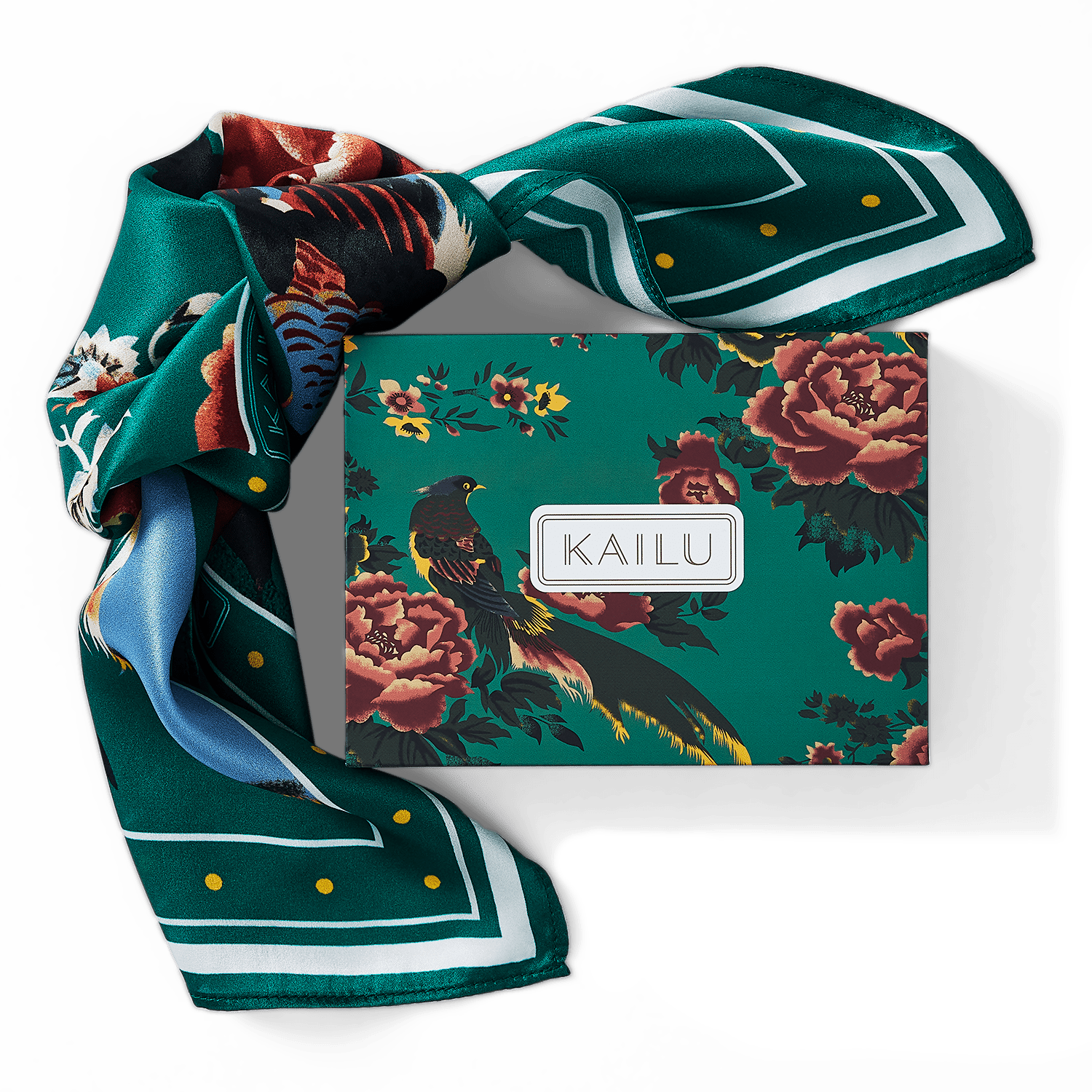Imperial Bloom Silk Scarf - KAILU