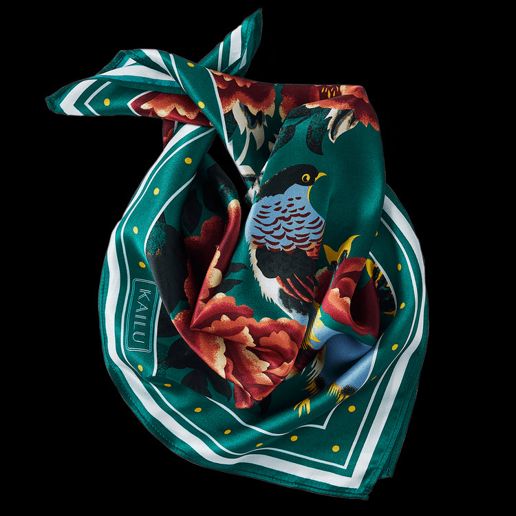 Imperial Bloom Silk Scarf - KAILU