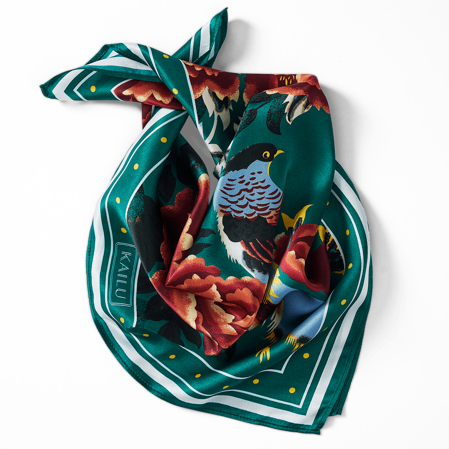 Imperial Bloom Silk Scarf - KAILU