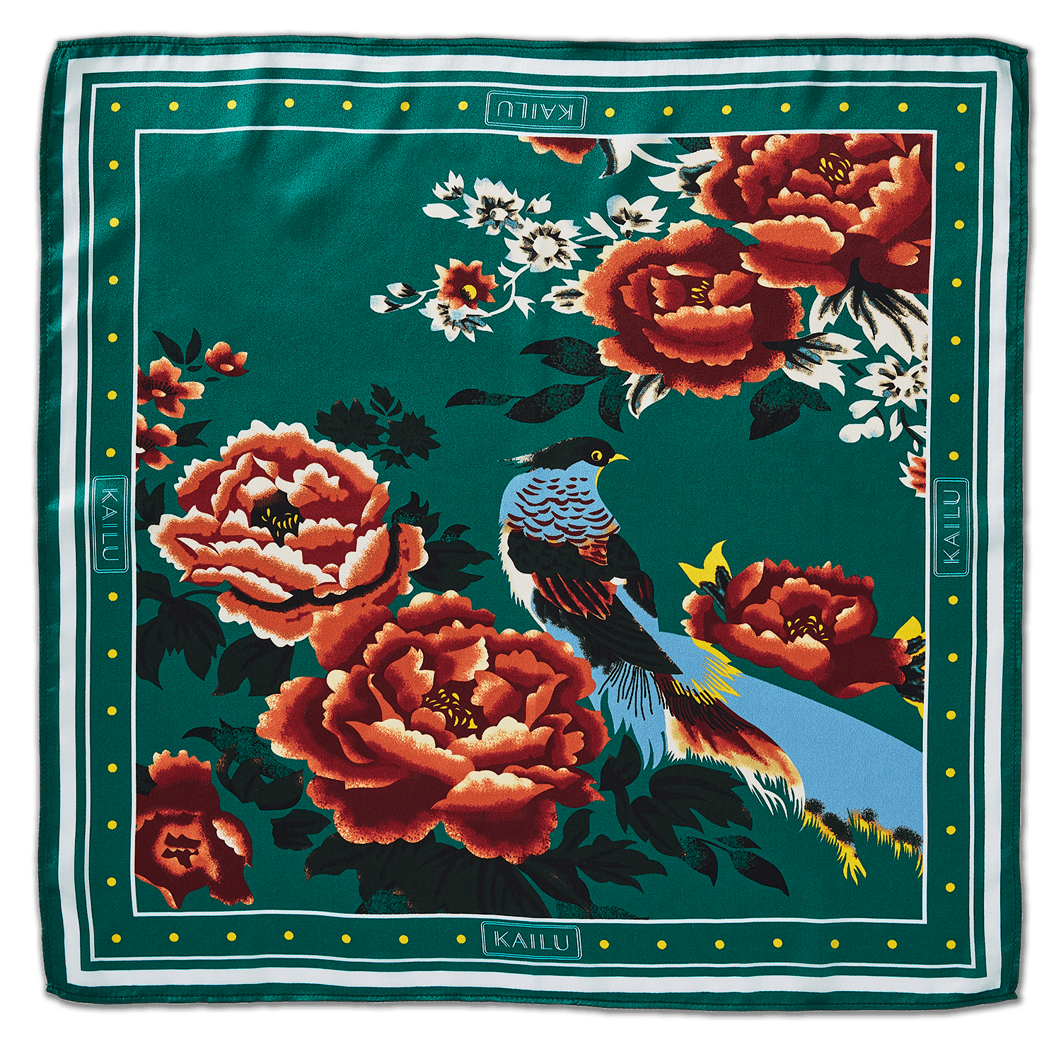 Imperial Bloom Silk Scarf - KAILU