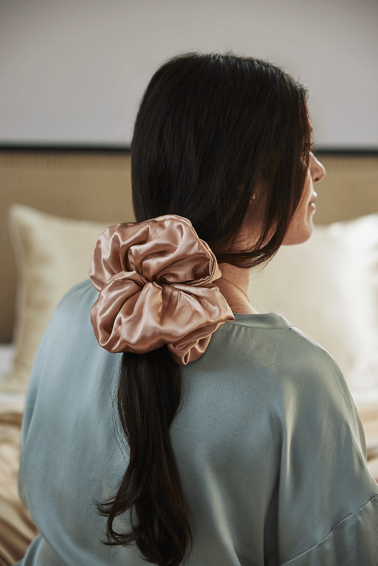 Oversized Silk Scrunchie Duo - KAILU
